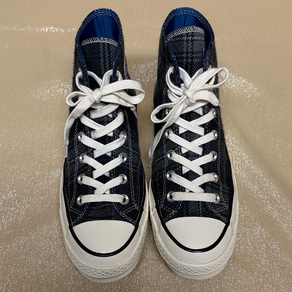 Converse Chuck Taylor All Star 70 Hi top 'Plaid Pack black gray blue white RARE - Picture 3 of 9